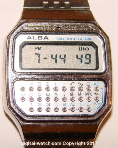 alba calculator watch