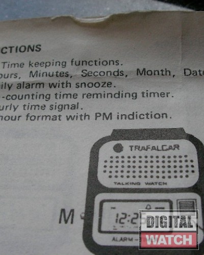 TRAFALGAR-Talking Watch mark 1